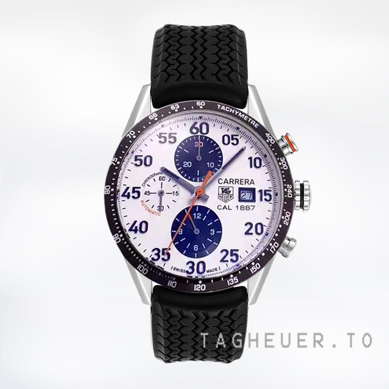 Tag Heuer Carrera CarreraWAR009 Men s 43mm Automatic White Dial